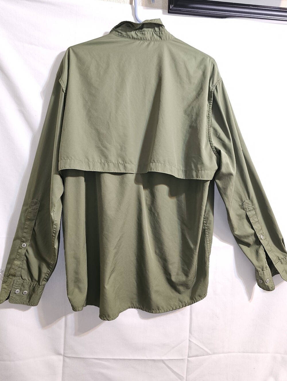 Field & Stream Shirt Mens Large Green Button Down Fisherman Utility Fishing Sz L - Picture 8 of 12